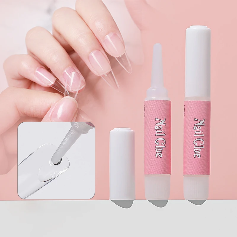 New Super Strong Nail Glue Set For False Nail Tips Acrylic Nails Press On Fake Nails Art Decoration Long Lasting Adhesion Gel