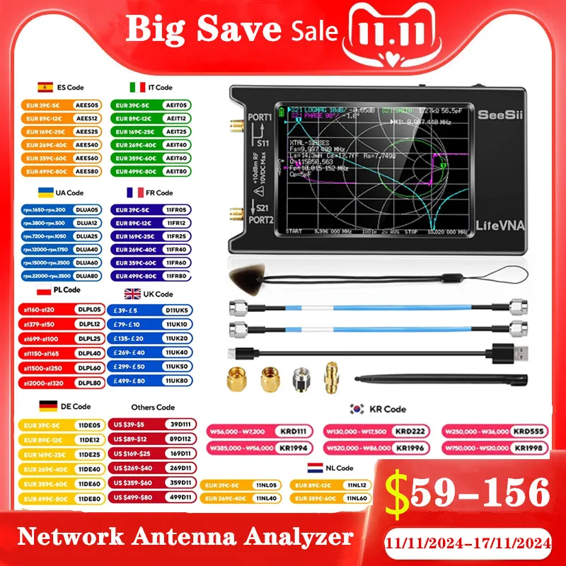 Upgraded NanoVNA Vector Network Antenna Analyzer 4