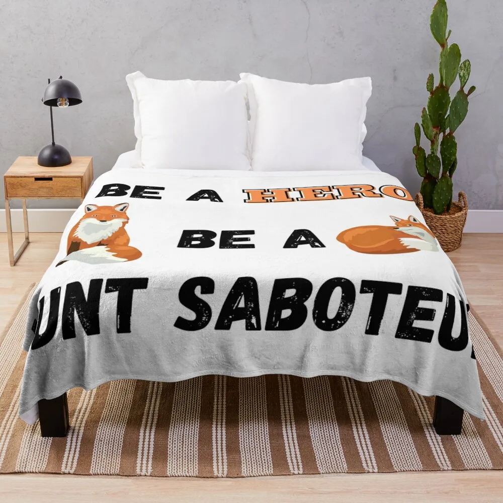 

Be A Hero, Be A Hunt Saboteur Design Throw Blanket manga Flannel Fabric Blankets