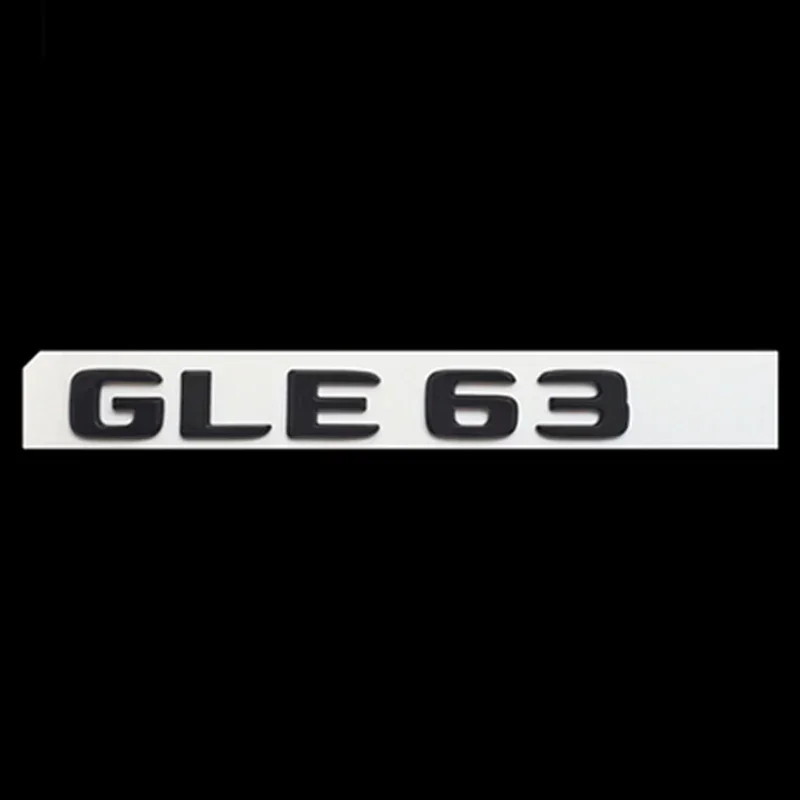 3D ABS Glossy Black Car Rear Trunk Badge Letters Sticker Emblem GLE63 Logo For Mercedes AMG GLE 63 W177 W176 C292 Accessories