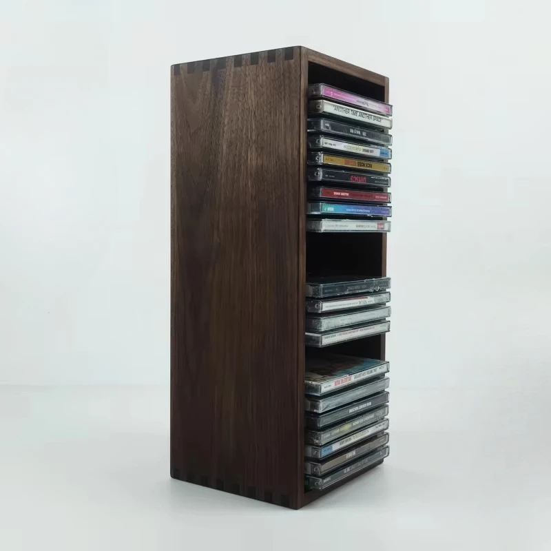 Prateleira secreta escondida para cd, suporte de armazenamento marrom, separador de álbum, rack de cd, gabinete, registro, móveis de vinil de meados