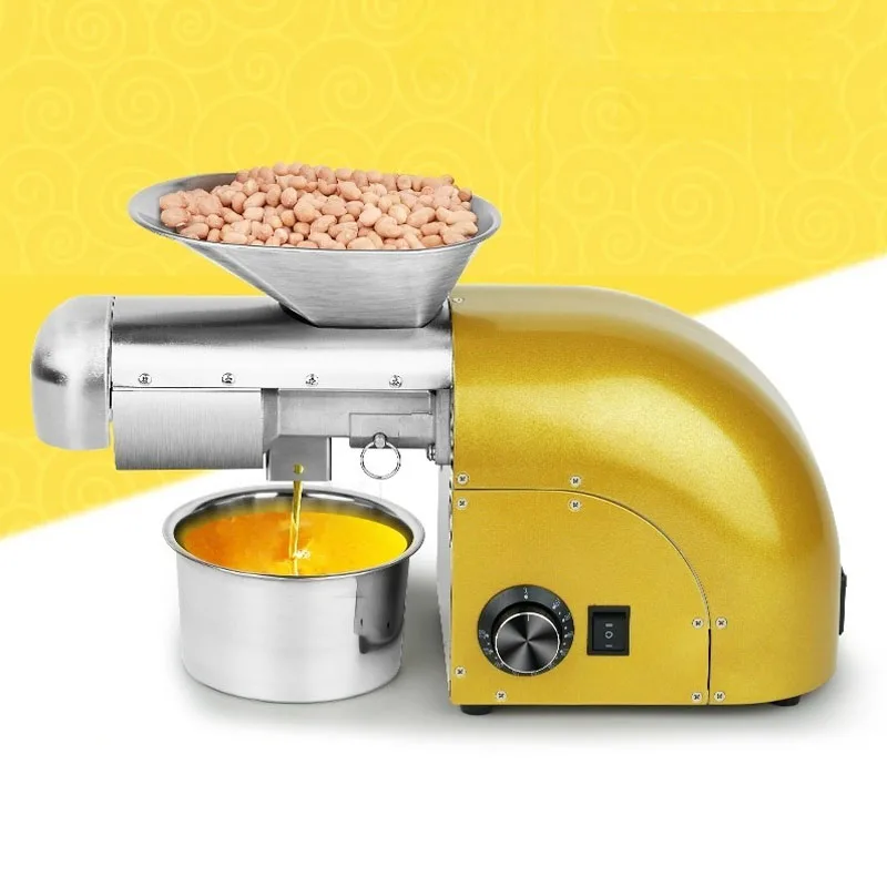 110V 220V Household Oil Press Machine Cold Heat Olive Sunflower Seeds Coconut Intelligent Stainless Steel Oil Extractor 1800W