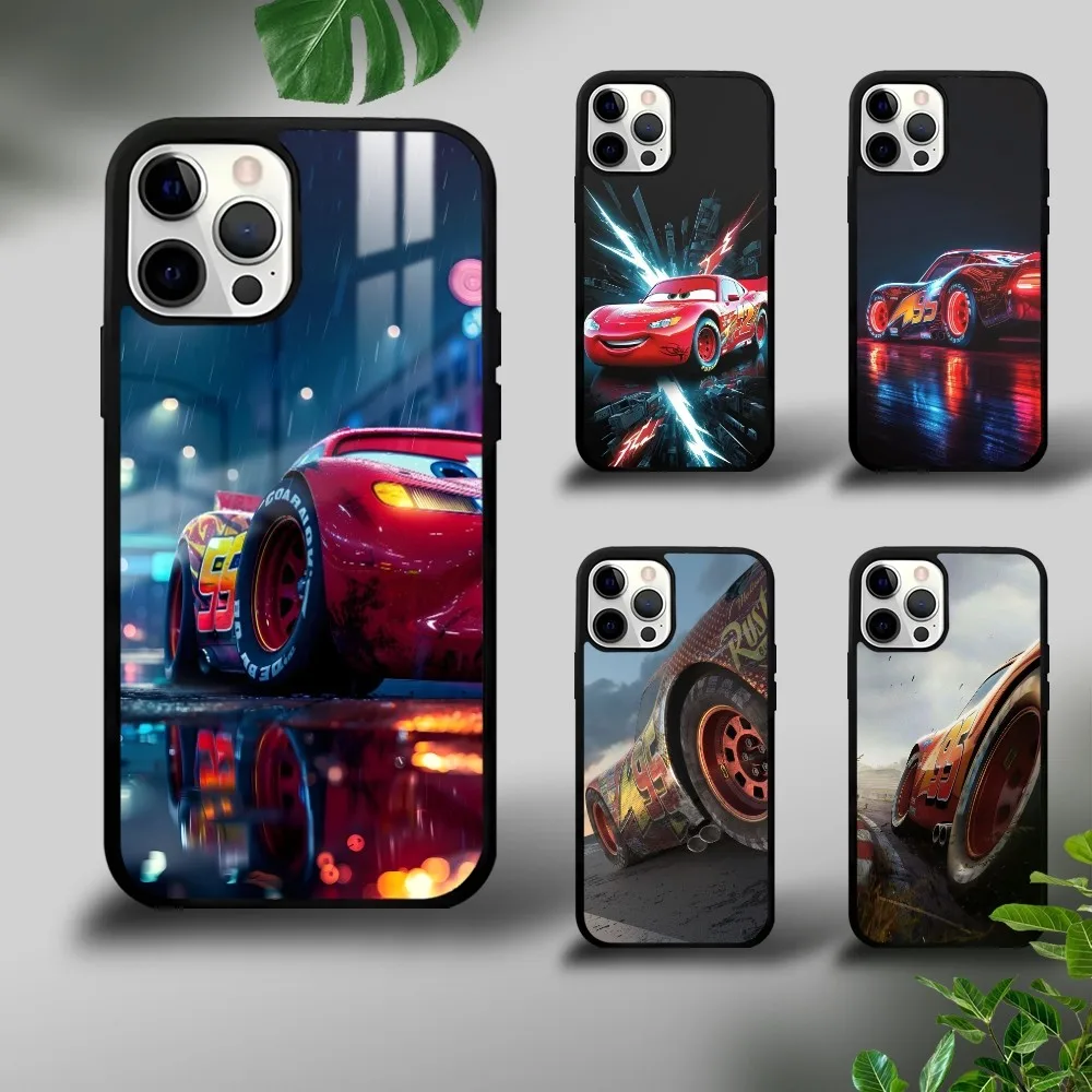 Lightning McQueen 95 Anime Phone Case For iPhone 16 15 14 13 12 11 Pro Xs Max Mini Plus Celulares Hard Funda