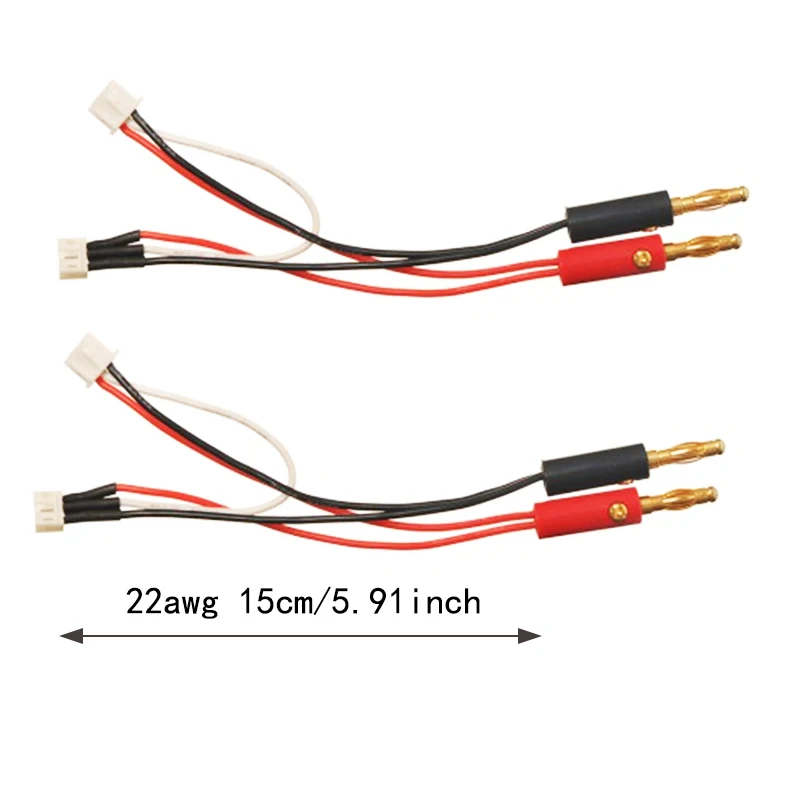 1/2 Pcs 4mm Gold Plated banana charging cable to XH - UMX balance plug, 130X 22awg 15cm