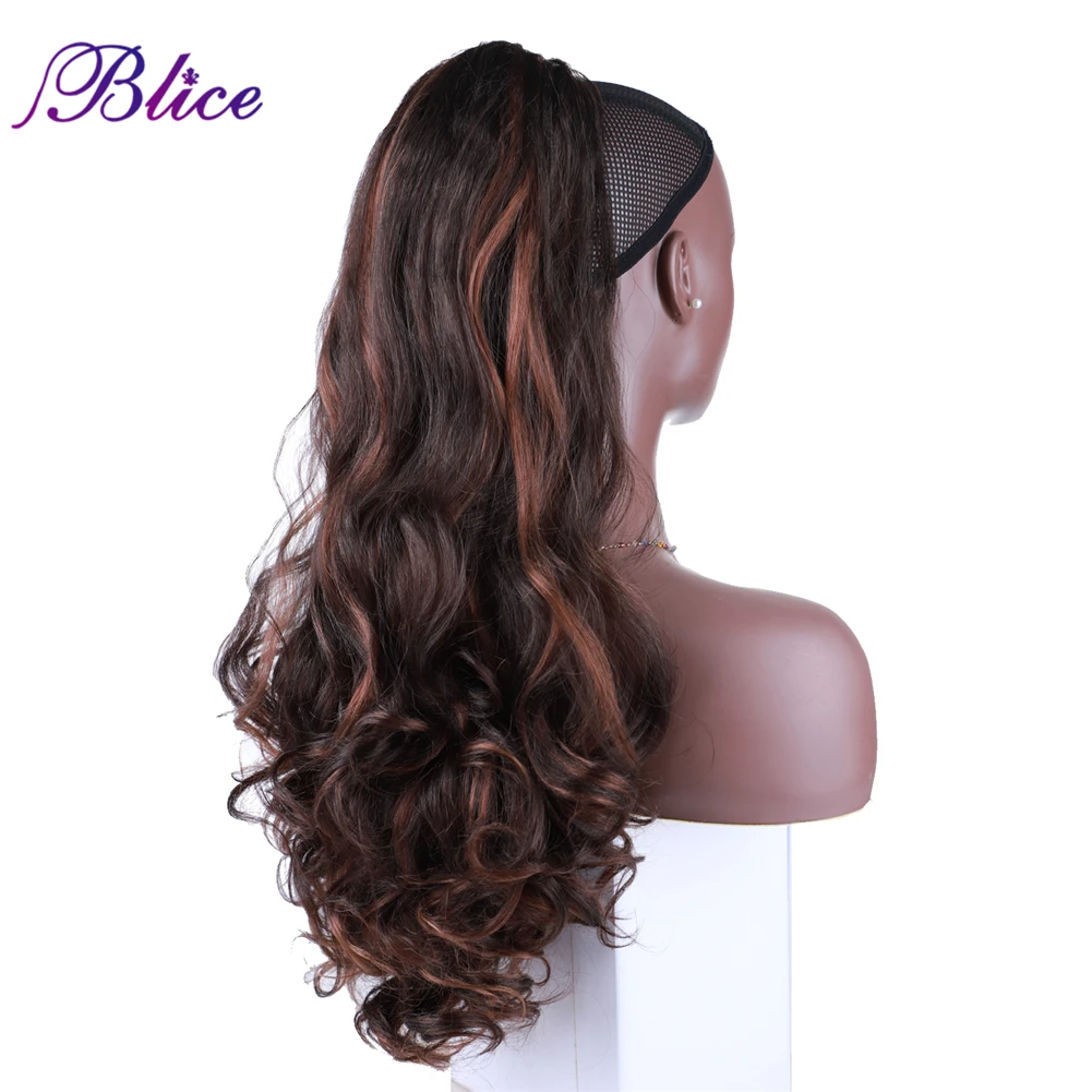 

Blice Long Length Synthetic Ponytail Wavy Curly Ponytails Pure Color And Mixed Color Hair Extentions For Women