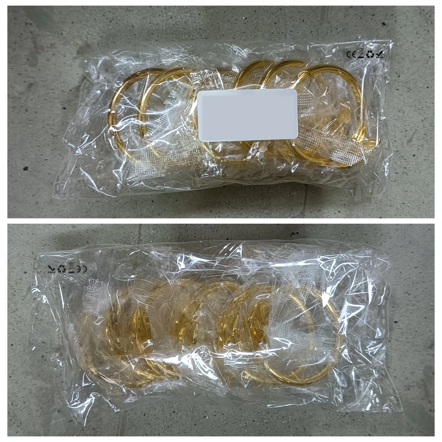 منديل حلقة حامل ل عشاء الجدول ، الذهب مشبك ، الخريف يترك ، عيد الميلاد ، حفل زفاف ، فندق ، 6 قطعة لكل مجموعة