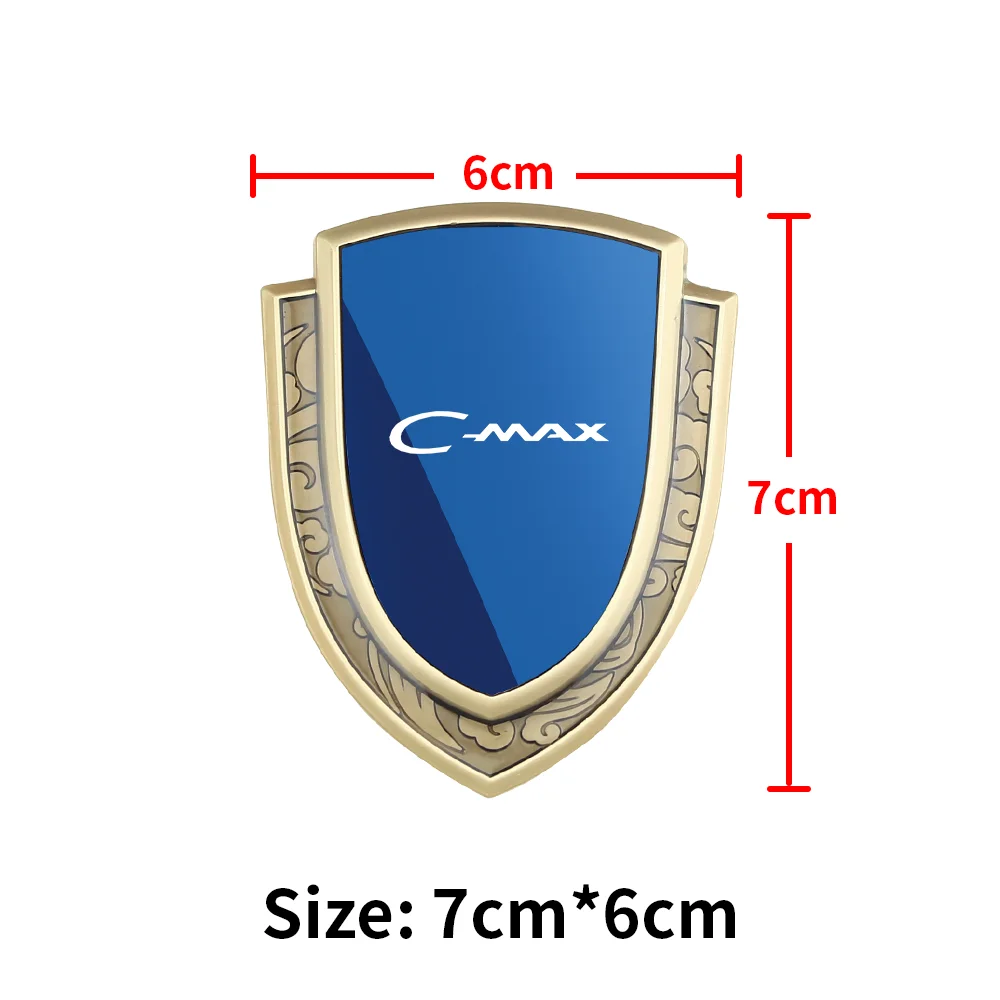 Car Alloy Body Metal Sticker Trunk Decal Golden Silver Side Logo For Ford KA KUGA MK1 MONDEO RANGER RAPTOR S-MAX STline TRANSIT - view 5