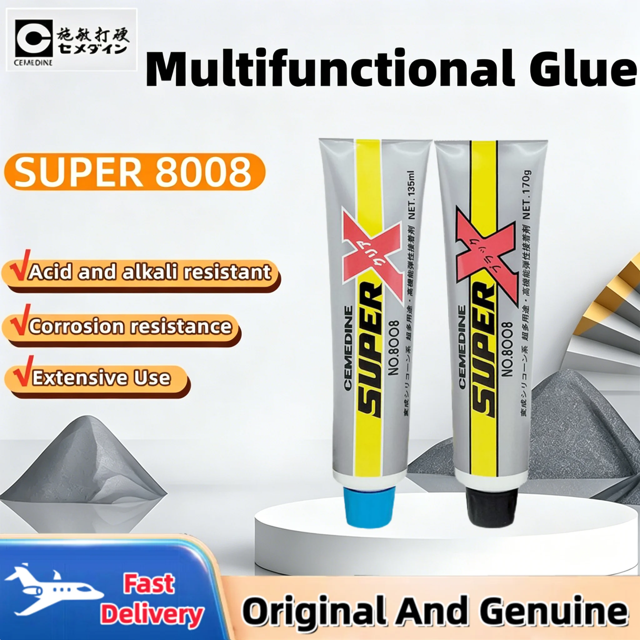 Japan Cemedine Super X 8008 Elastic Adhesive Multipurpose Super Glue Electronic Sealant AX-250 Wholesale