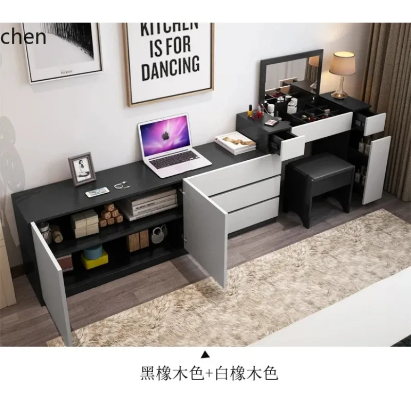 B6 GU-1   Dressing Table Multi-Functional Flip Makeup Table Telescopic Bedroom TV Cabinet