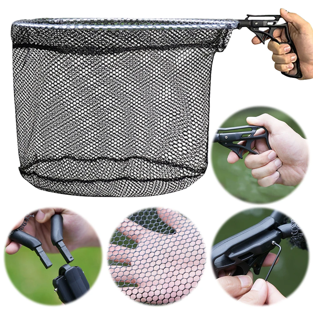 

Рыболовная сеть, сачок для рыбы, рыболовная сеть из нержавеющей стали, сачок с короткой ручкой, портативная рыболовная сеть, сачок для вываживания рыбы, рыболовные аксессуары