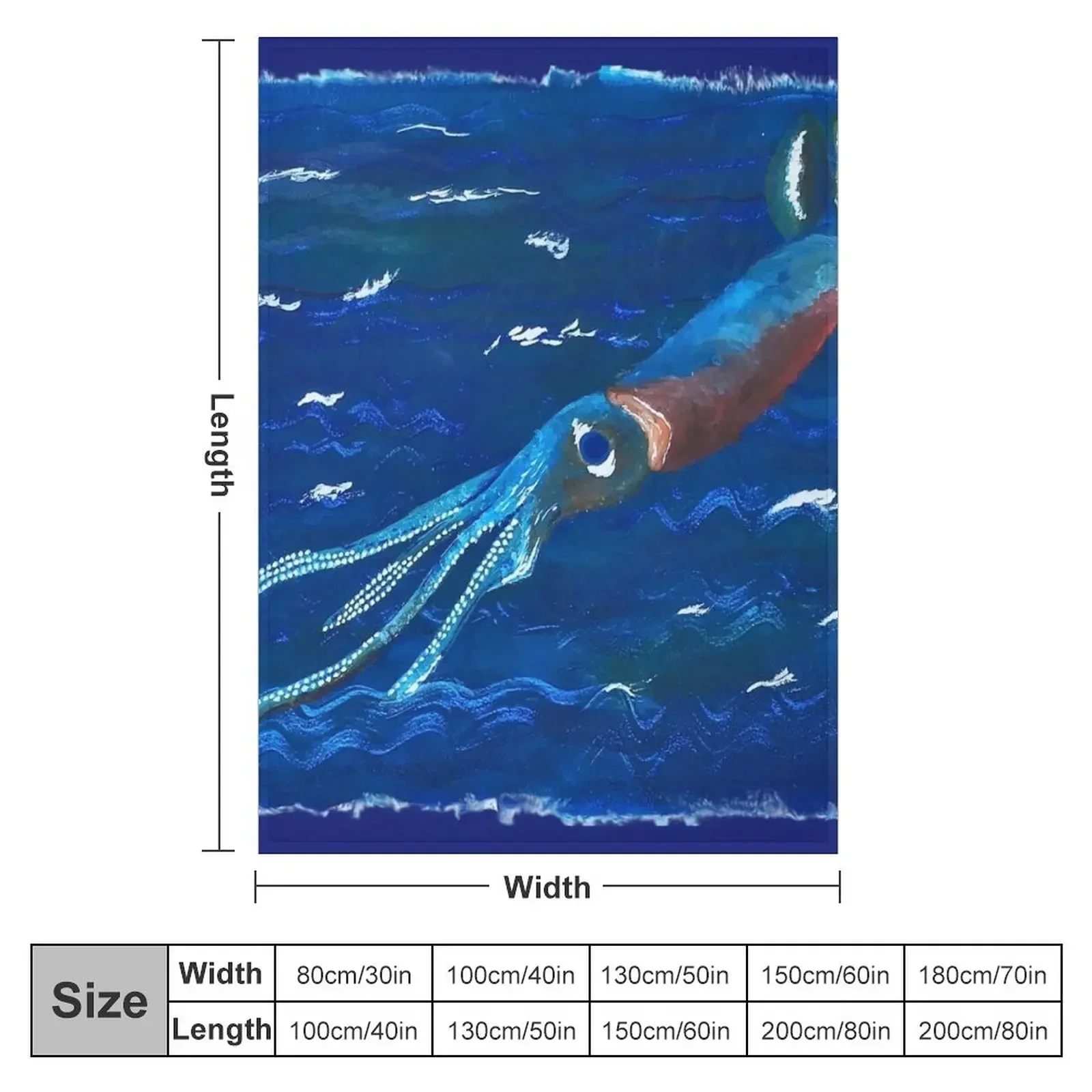 giant squid Throw Blanket blankets ands For Decorative Sofa Decorative Throw Blankets