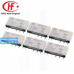 HF 100%-NEW 10PCS HF41F-24-ZS HF41F-12-ZS HF41F-5-ZS HF41F 60-ZS 6A 1CO 5V 12V 24V 60VDC Wafer relay original