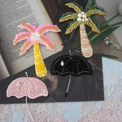 High-end tree/umbrella hand sewn nail beaded clothing Sewing cloth patch DIY sweater skirt jewelry decorative