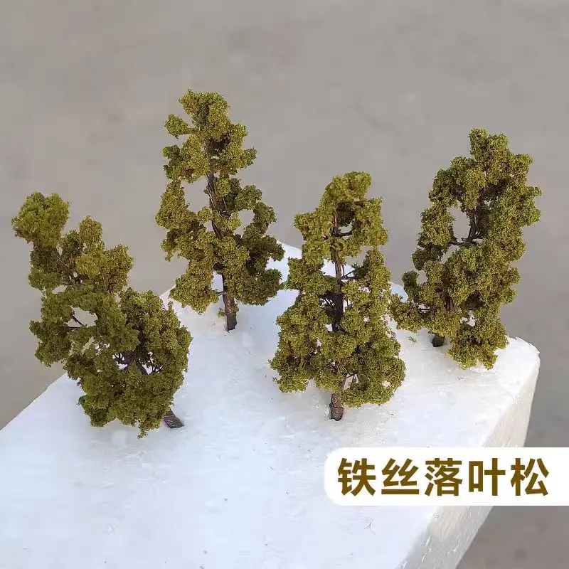 Realistisch lariksboommodel simulatie draadmodel boom legergroen militaire oorlog zand tafeldecoratie landschap trein spoorwegindeling