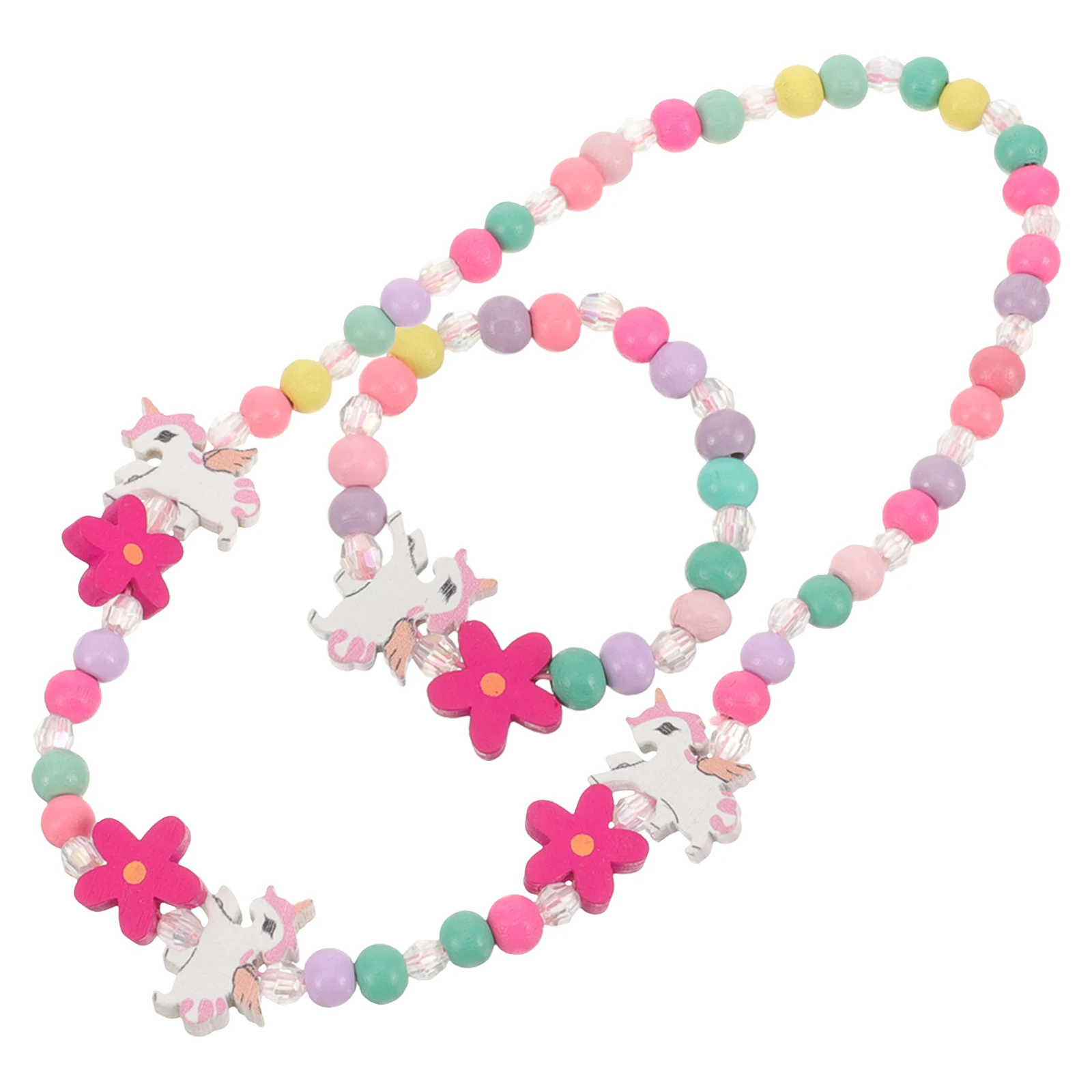 

Colorful Beaded Necklace Kids Unicorn Bracelet Bracelets Jewelry for Toddlers Birthday