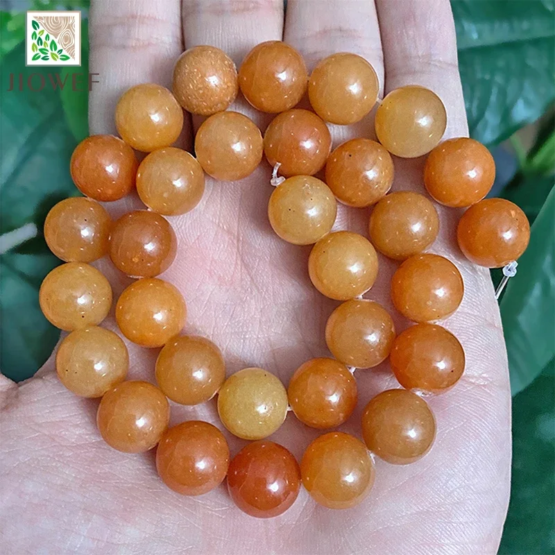Smooth Red Aventurine Round Loose Beads Natural Stone Diy Handmade Bracelet Earrings for Jewelry Making 15