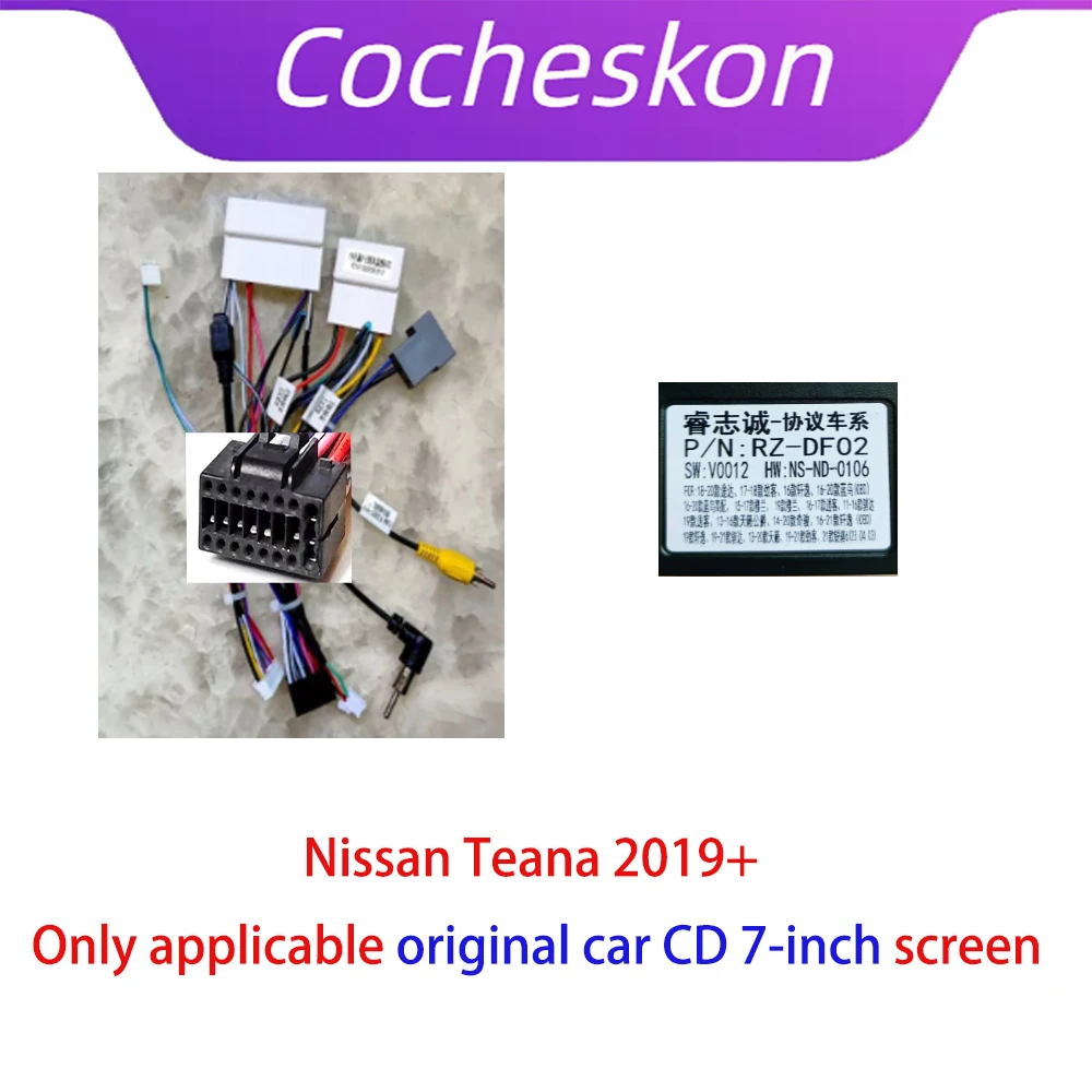 

Car Radio CANBus CD DVD Cable Android Head Unit Power Wiring Harness Socket Adapter with CAN Bus Decoder for Nissan Teana 2019