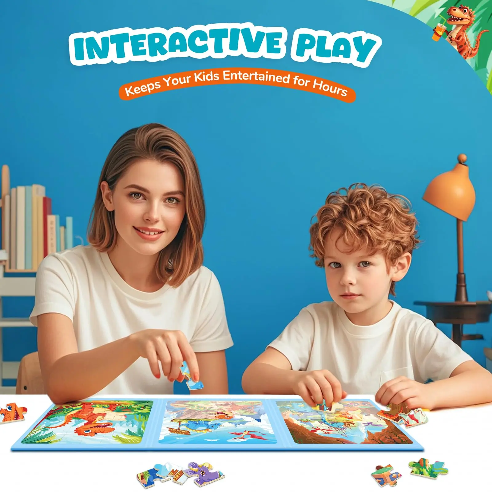 Puzzle magnetico Montessori per ragazzi Puzzle di dinosauro per bambini Gioco da tavolo educativo Giocattoli per bambini Piccoli
