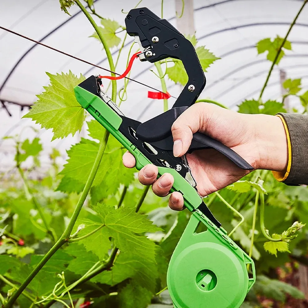 Plant Tying Machine Ergonomic Practical Portable Gardening Branch Tape Tool Binding Machine for Grape Tomato Cucumber.