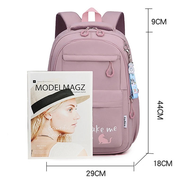 Imagem -02 - Mochila Impermeável para Jovens Mochila de Viagem Fofa para Estudantes Universitários Simples e Versátil Viagem Feminina de Volta Drop Shipping