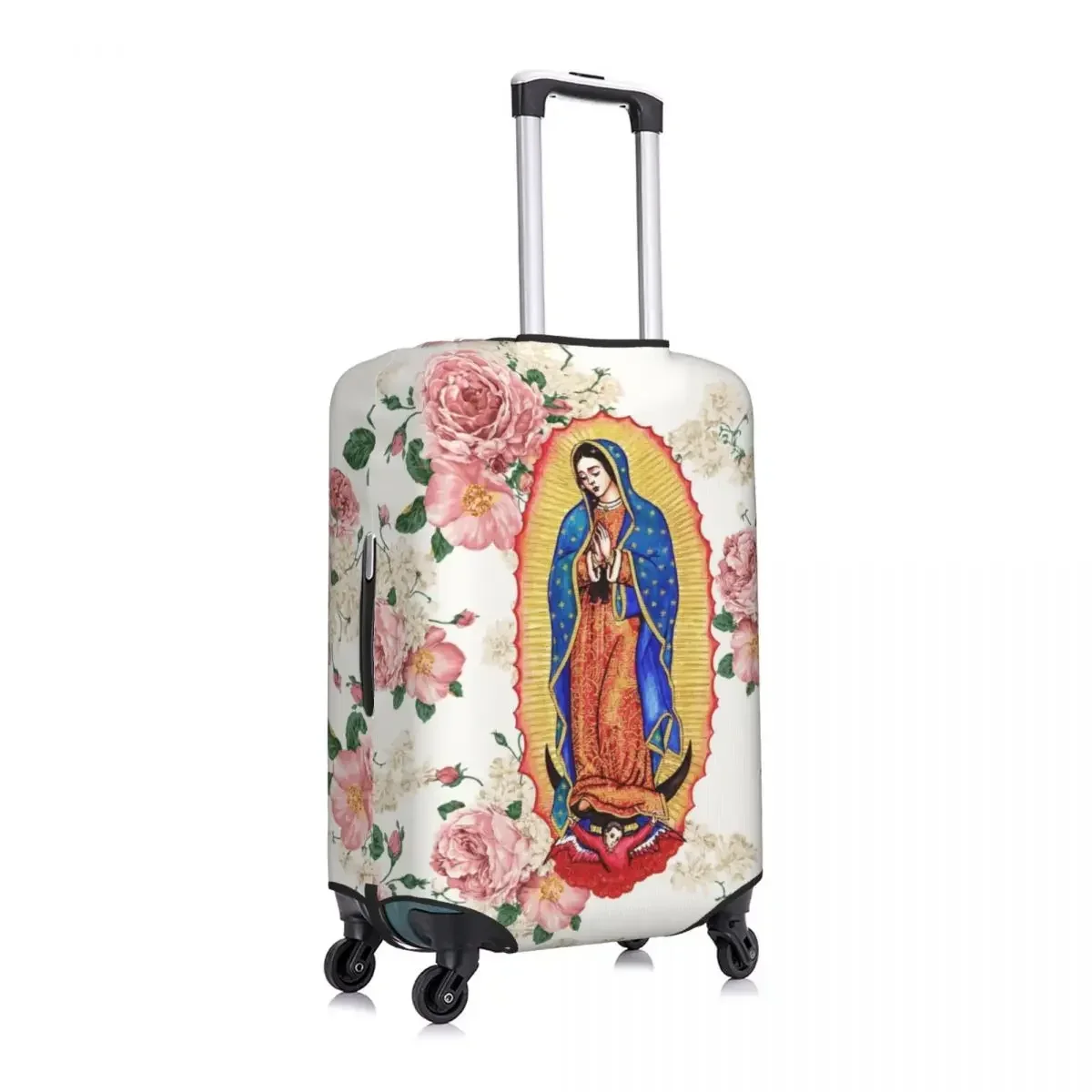 Custom Virgin Of Guadalupe Luggage Cover Mexico Catholic Virgin Mary Travel Suitcase Protective Covers Suit For 18-32 inch