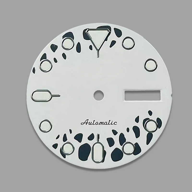 Diameter 28.5mm Dial Strong Green Luminous Surface NH36 Mechanical Watch Modification Fits NH36 Mechanical Movement