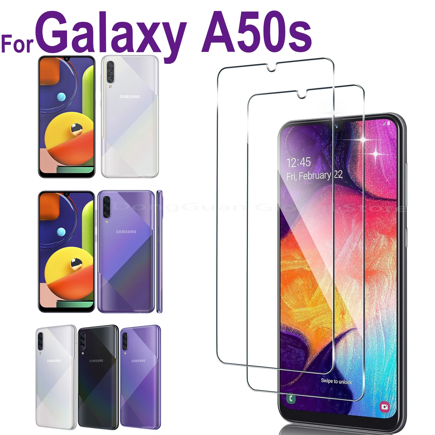

2026 New 1/2/3/4Pcs For Samsung Galaxy A50s Tempered Glass Screen Protector Glass