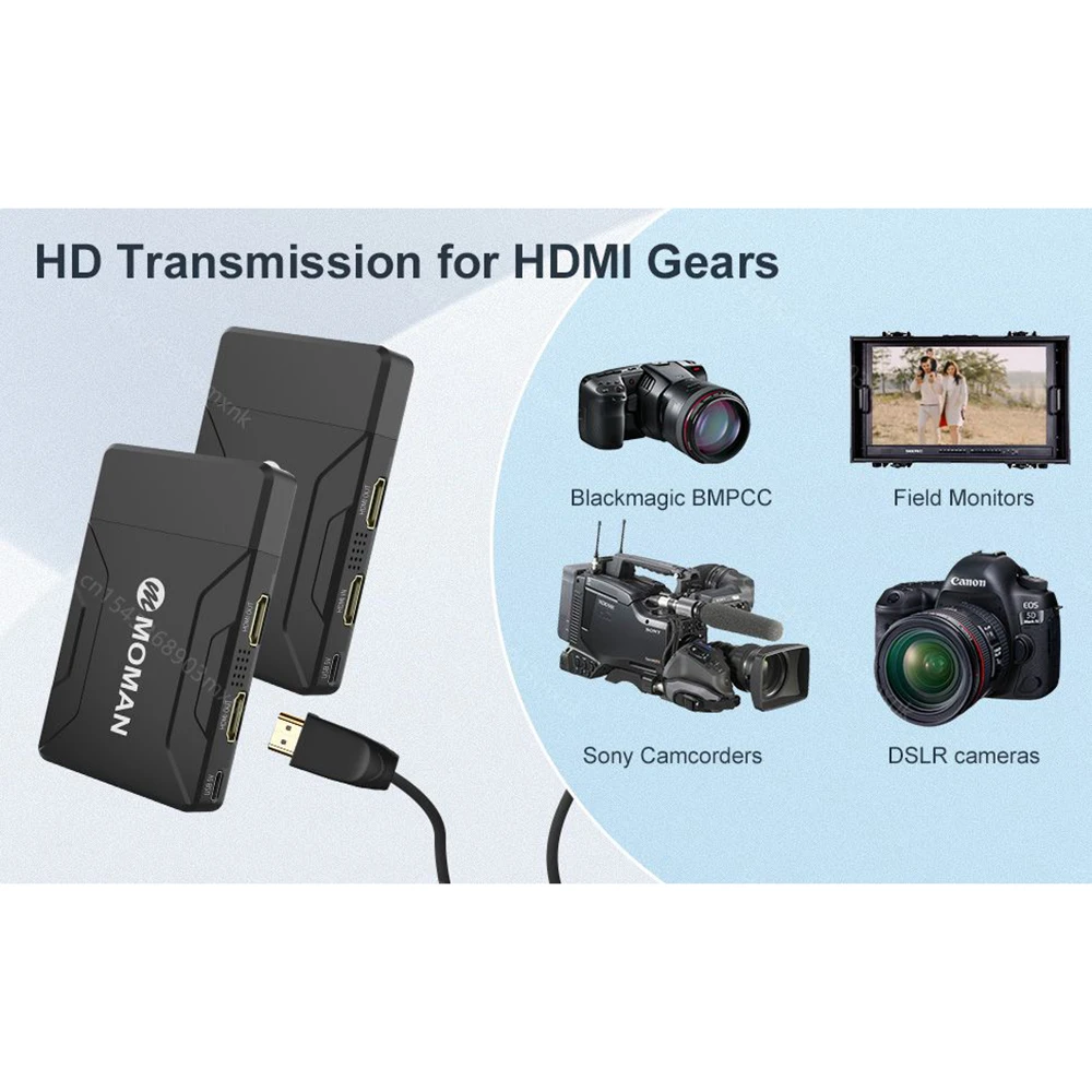 Synco-transmisor de vídeo inalámbrico Moman Matrix 600, 0,08 S, para cámara Canon, Nikon, Sony, Fujifilm, transmisión compatible con HDMI