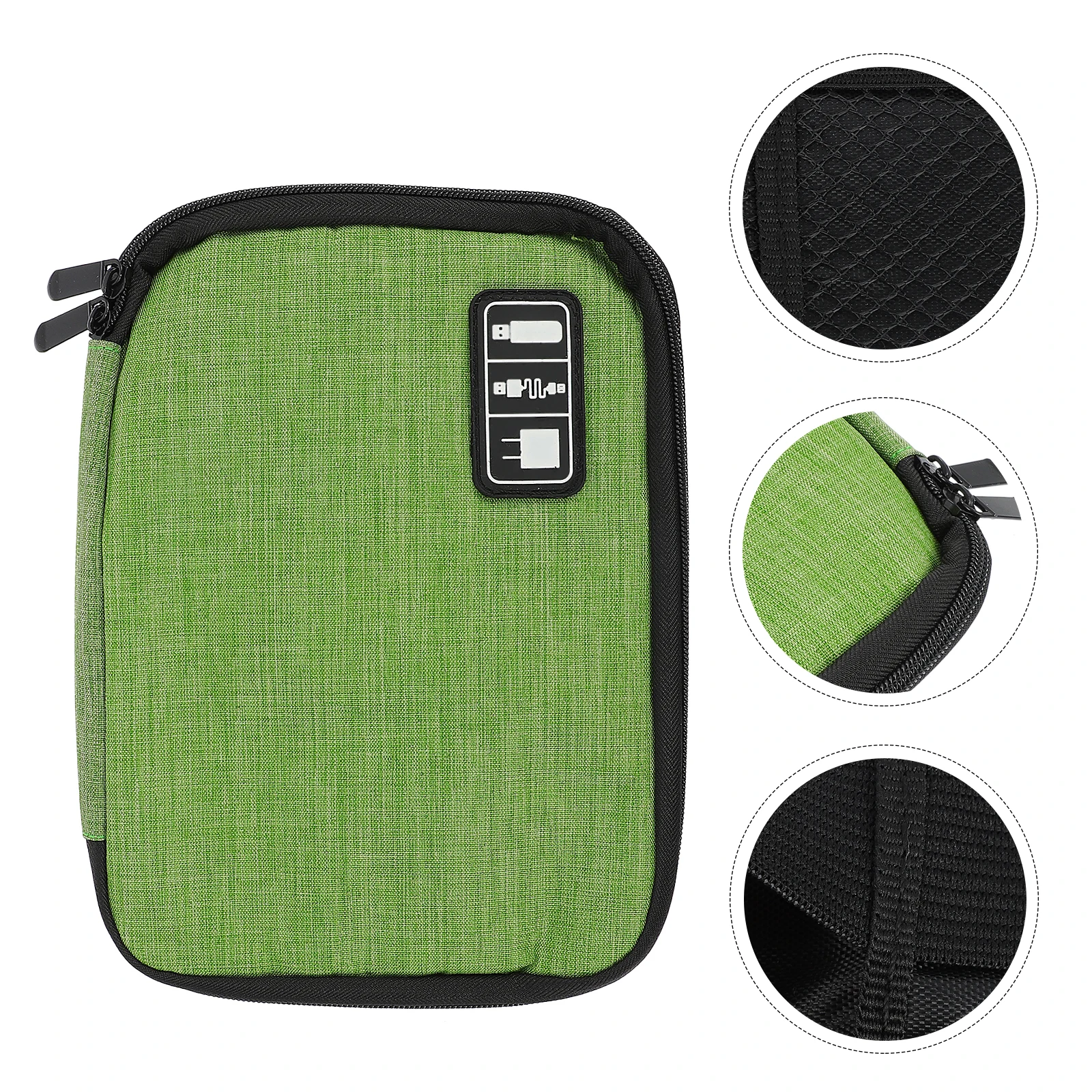 

USB Drive Storage Bag 600D Oxford Waterproof Multifunctional Pouch for Cables Earphones Digital Accessories Travel Zipper