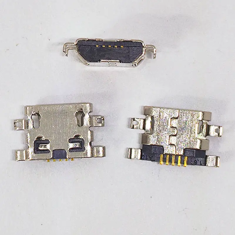 100 sztuk dla Motorola MOTO E5 E4 Alcatel 5025g Micro USB Mini złącze stacji dokującej do ładowania ładowarka mobilna Jack Port gniazdo wtykowe