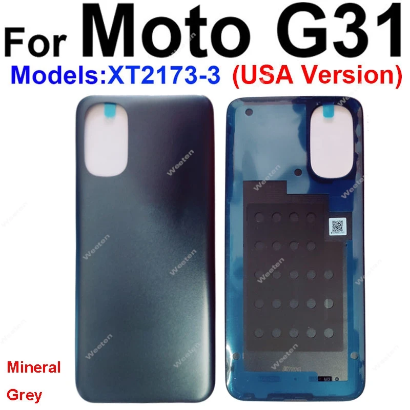 Rear Battery Door Cover Housing For Motorola MOTO G31 XT2173-3 Brazil USA Version Back Cover Housing Case Back Cover Parts