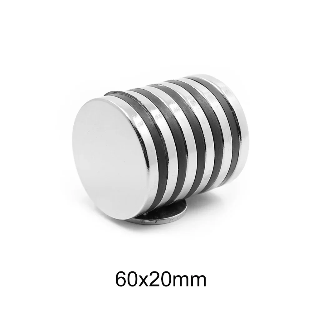 60x20mm Big Thick Round Strong magnets 60mm X 20mm Permanent Neodymium Magnet Disc 60x20mm N35 Rare Earth Magnet 60*20 mm