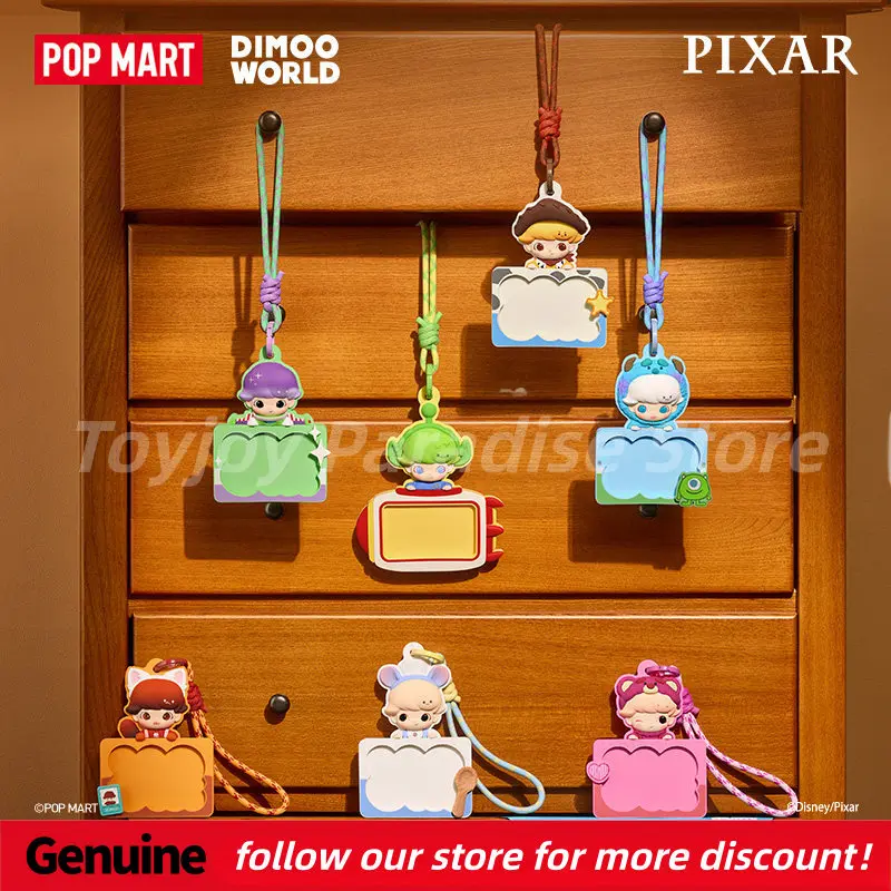 Pop Mart Dimoo World Pixar Authentic Portable ID Card Holder Blind Box Trendy Decorative Pendant Collectible Toy Gift for Fans