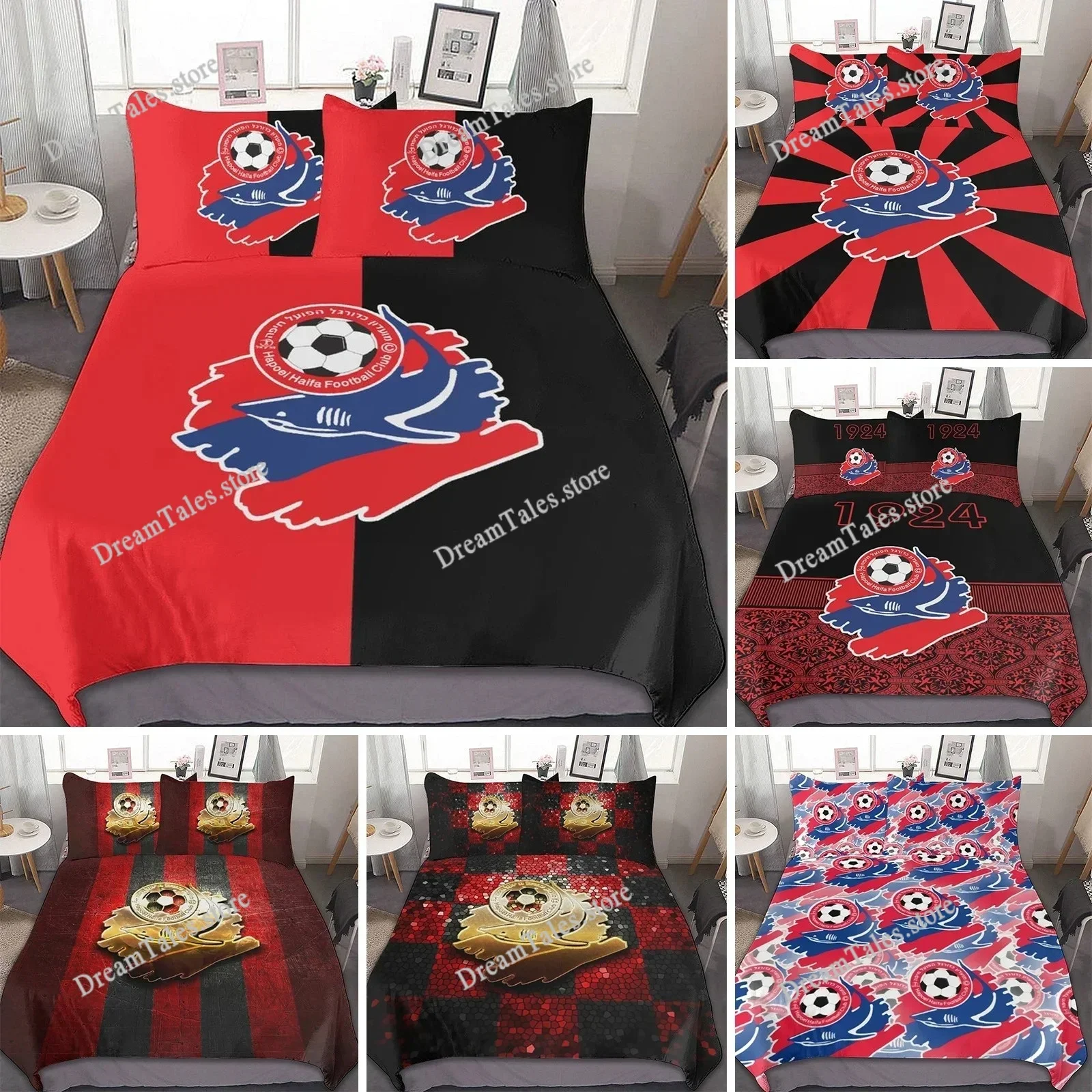 

3D Printed Hapoel Haifa Bedding Set Duvet Cover Bedroom Comforter Covers Single Twin King ​Size Quilt Cover Home Textile