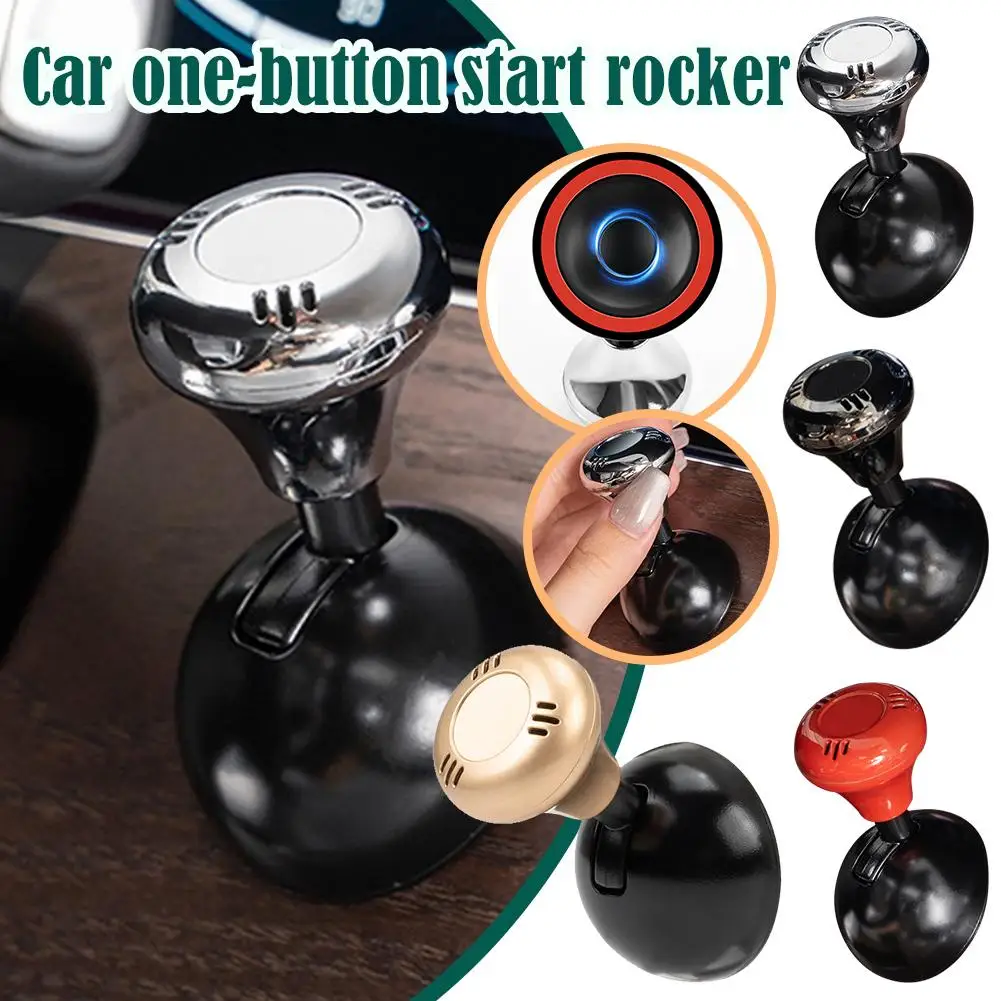 

Car Push Start Button Lever One Start Start Interior Button Rocker Modificatio Button Decoration Engi P9o6