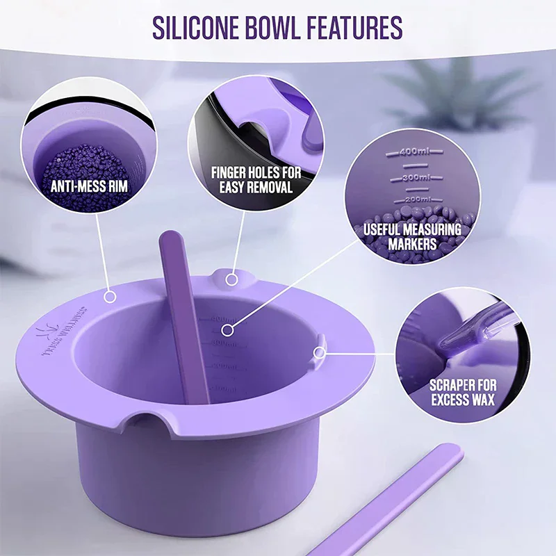 Silicone Wax Warmer Thickening Heat-resistant Bowls Hair Removal Replacement Pot Reusable Waxing Bowl