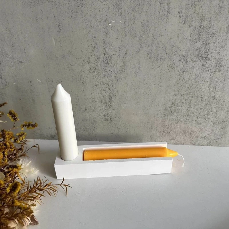 細長い型を作る手工芸品シリコーン DIY 3D 燭台鋳造手作り