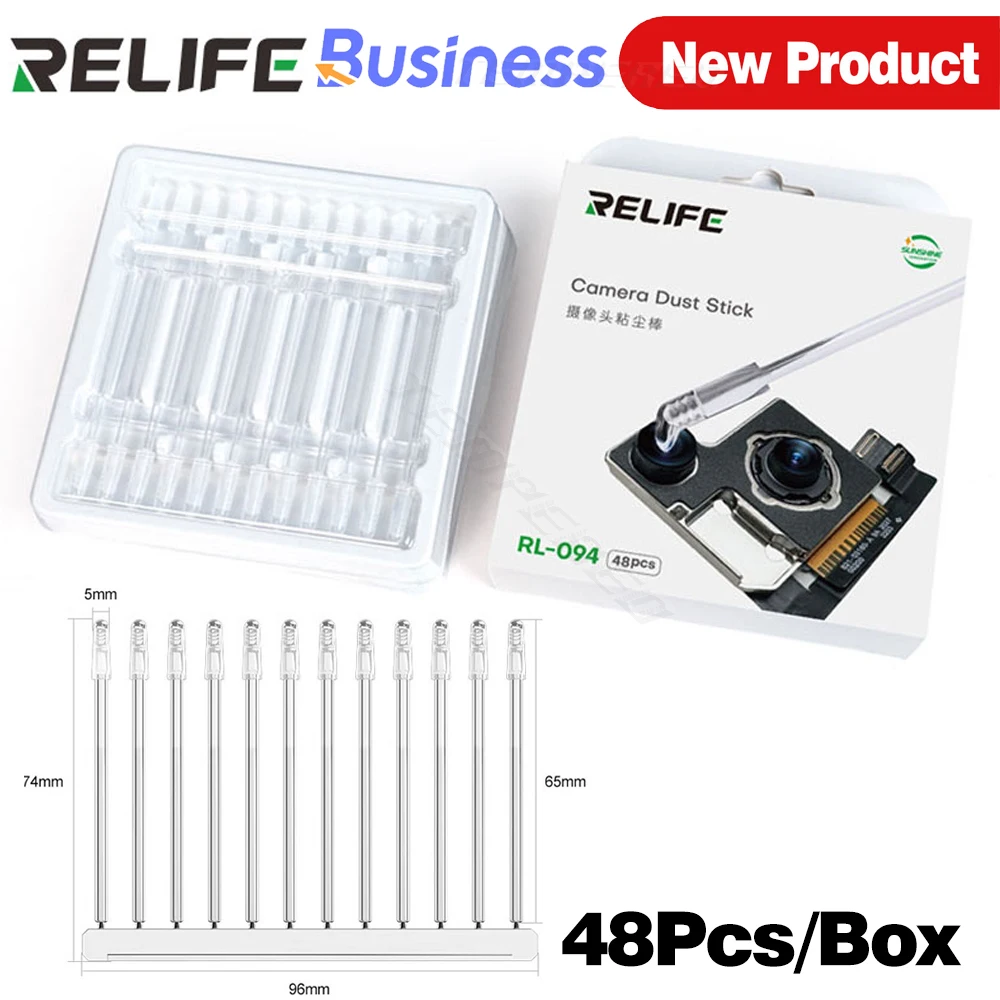 Relife RL-094 Camera Lens Cleaner 48pcs/box Synthetic Resin Gel Stick for iPhone Android Phone Camera Lens Dust Fast Clean Tools