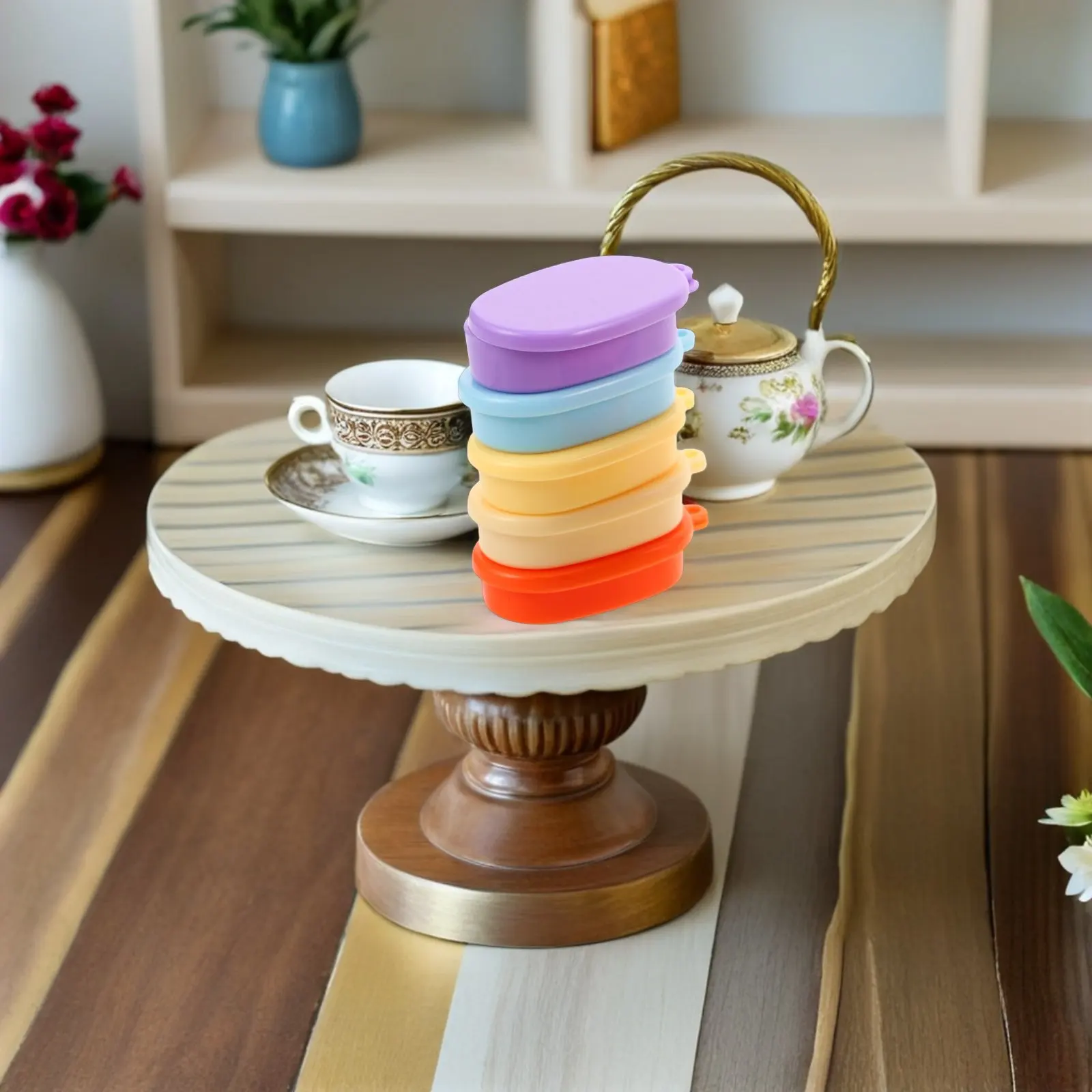 

Набор из 10 миниатюрных ланч-боксов ручной работы для креативных сцен в кукольном домике, миниатюрные органайзеры для кладовой, маленькая кухня