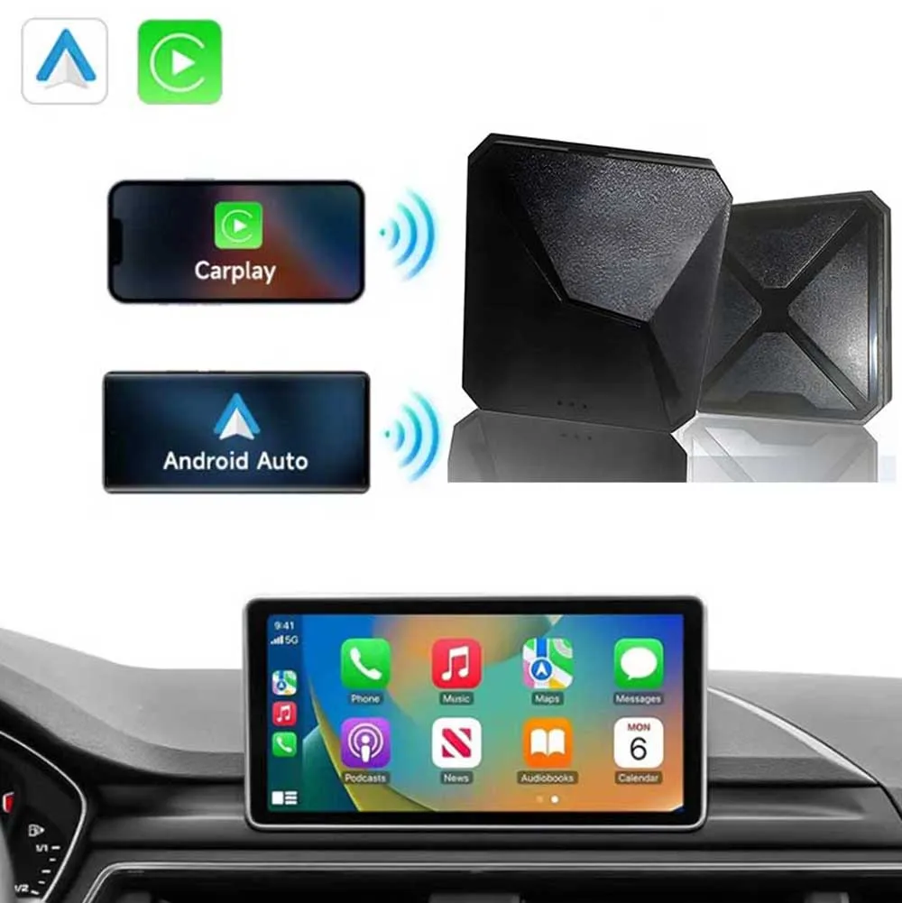 Carplay Ai Box Android wifi Multimedia Module 2 in 1 Smart Car usb Portable Streaming Wireless Carplay Adapter youtube Netflix