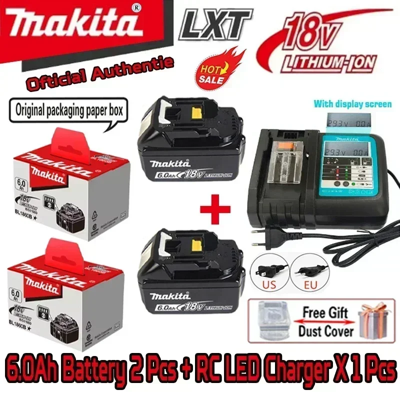 ? ? Originele Makita 18v Batterij Bl1850b BL1850 Bl1860 Bl1860 Bl1830 Bl1815 Bl1840 LXT400 6.0Ah voor Makita 18V power tool Batterij