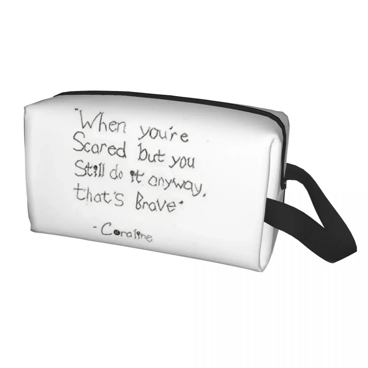 Coraline Book Quote Polyester Men Business Portable Storage Bag Women Travel Cosmetic Bag Hanging Wash Pouch