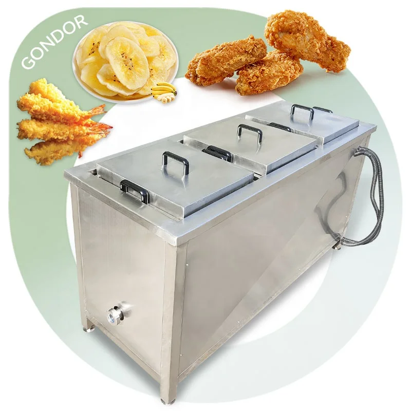

Industry Chicken Wing Potato Batch Spring Deep Fryer Machine