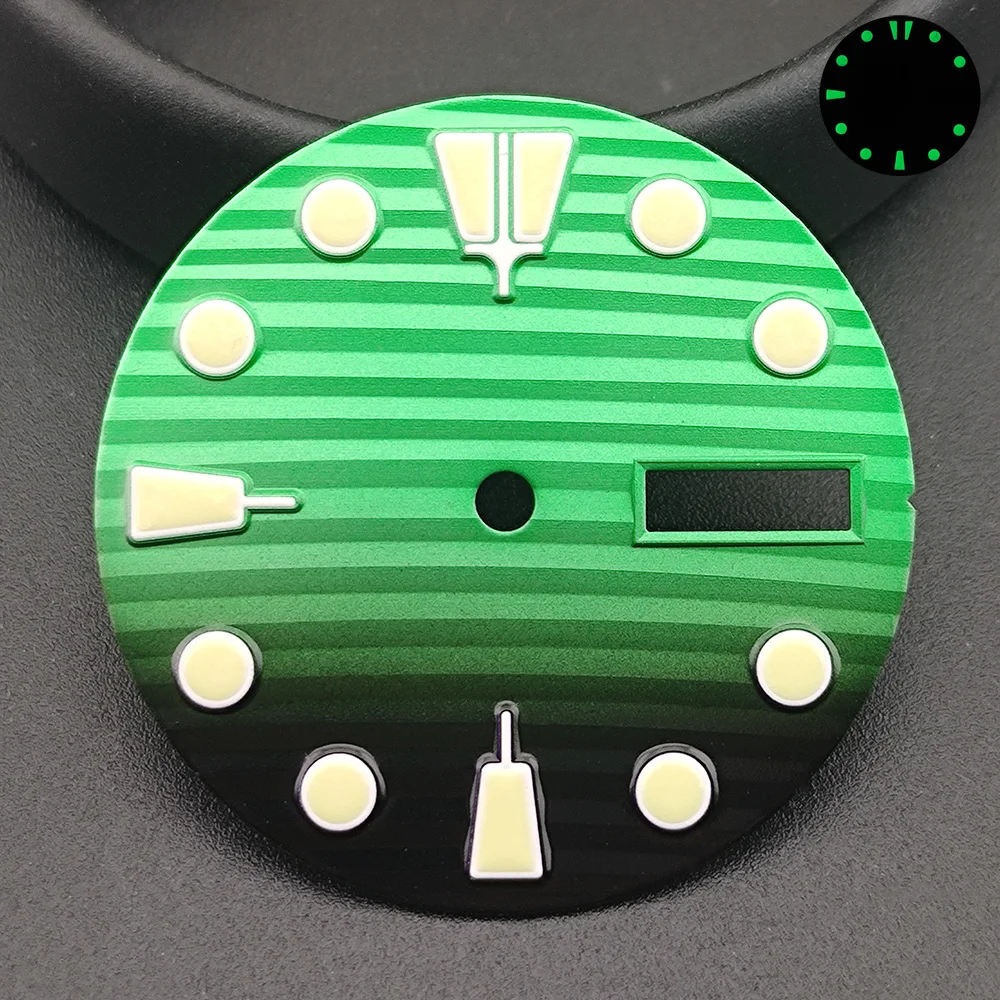 28.5mm Dial NH35/NH36 Dial Face Insert Parts for Watch NH35/NH36 Movement Watch green Luminous Accessories