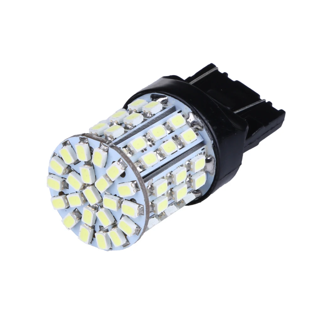 2pcs T20 W21W 7443 7440 LED 64-SMD 1206 Tail Stop Brake Light Bulb Lamp White Signal Light Automobiles Parts Tool