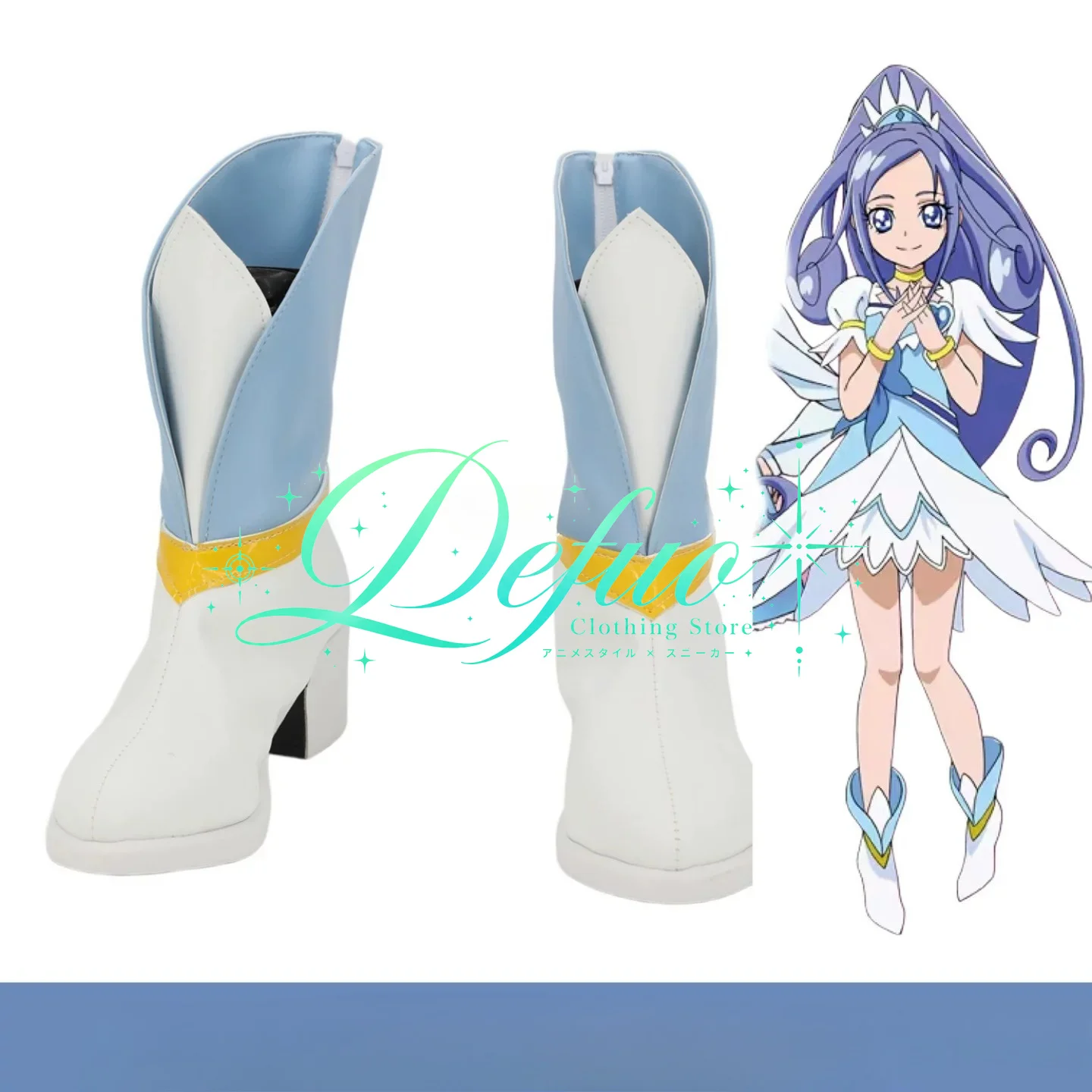 Custom Anime Girl Lika Cosplay Shoes - Anime Magical Girl Boots for New Year's Party Accessory