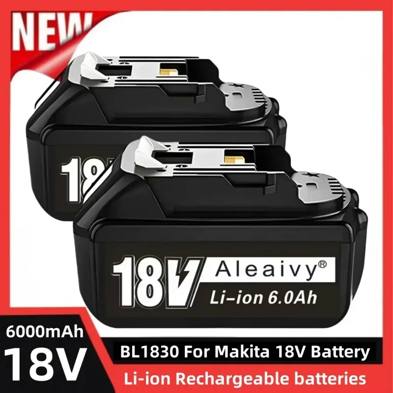 

New For Makita 18V Battery 6Ah Replacement Battery Compatible For Makita BL1830 BL1850 BL1840 BL1840B BL1850B BL1890 Power Tools