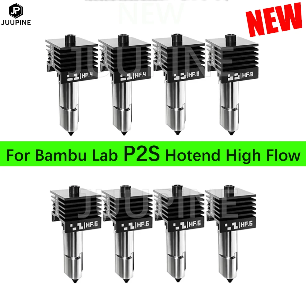 تدفق عالي لمختبر بامبو H2D/H2S P2S Hotend 0.4 مللي متر 0.6 0.8 جودة عالية طباعة سريعة ترقية سريعة مبادلة P2S مجموعة فوهة