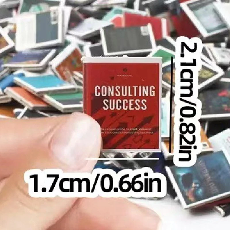 Fesselndes 50-teiliges Puppenhaus-Möbelzubehör: Mini-Büchermodell für Buchhandelsszene