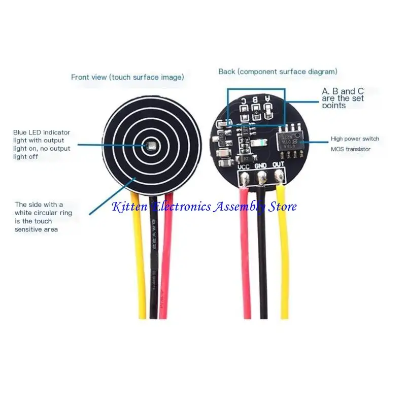 96GD Compactly DC3V 24V Touch Sensors Switches Module Instantly Response Capability
